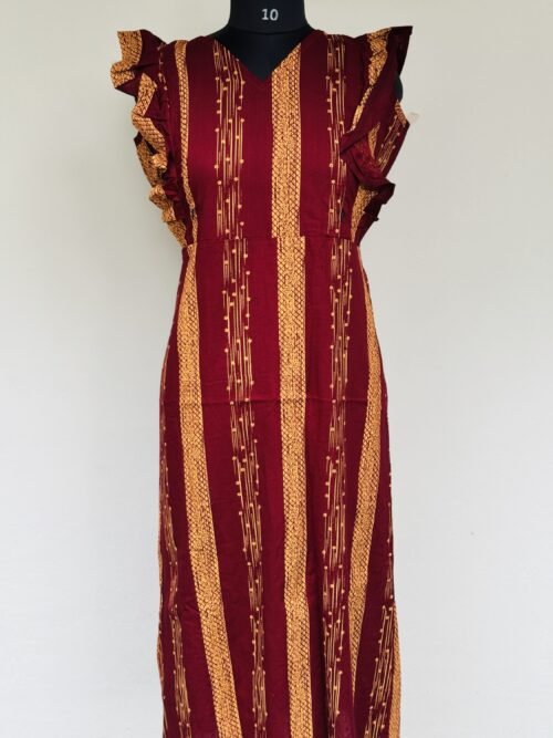 Ruffle sleeve feedingfrock