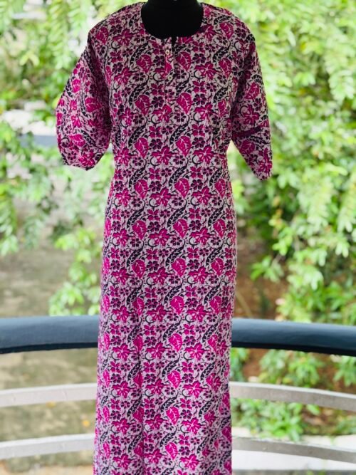 3/4th sleeve nighty