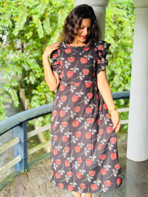 Rufflesleeve feedingfrock