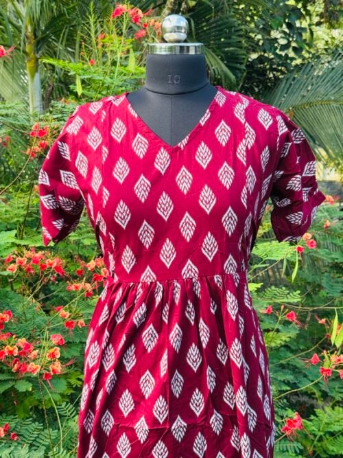 Ankle length feeding frock