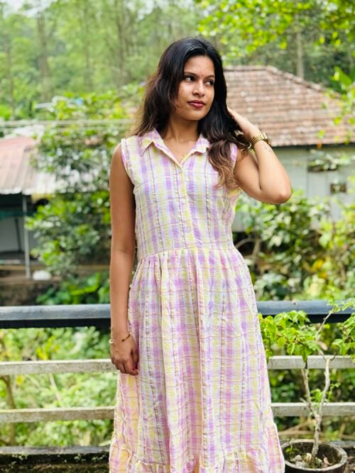 Popcorn shirt dress