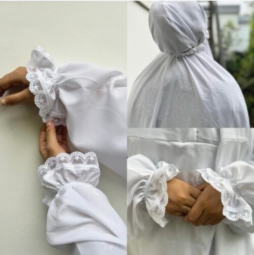 Plain prayerdress with lace