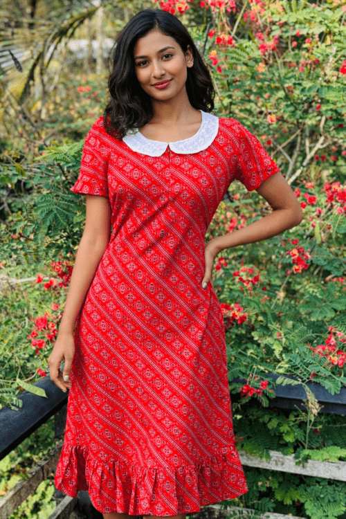 Peterpan collar frock