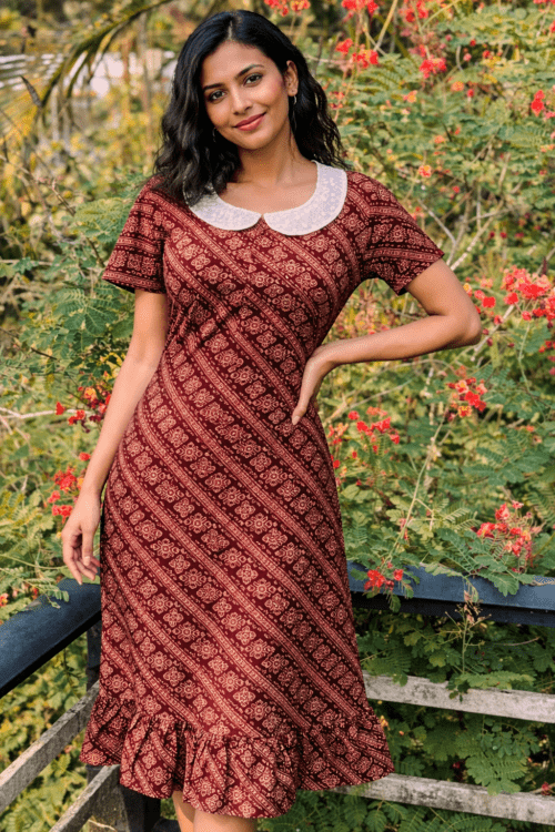 Peterpan collar frock