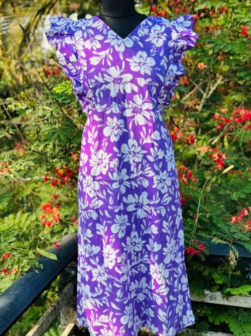 Ruffle sleeve feedingfrock