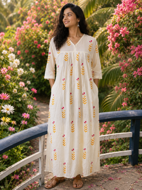 Full length feeding frock