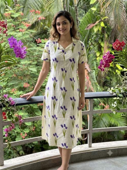 Cordcollar tulipgown