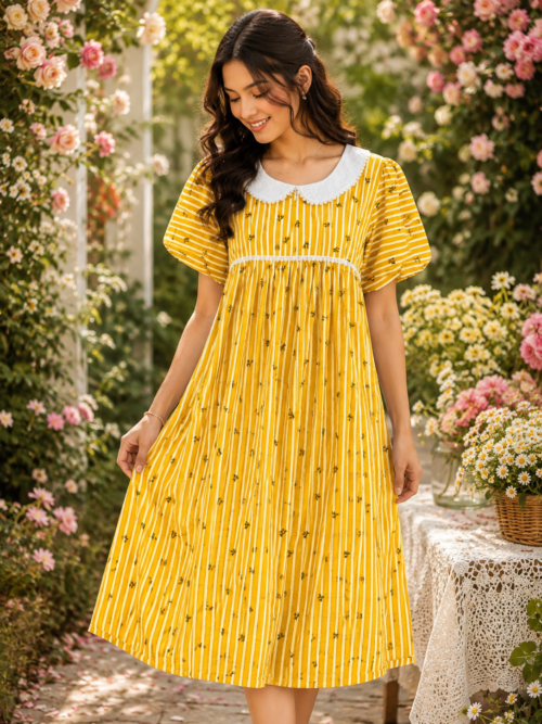 Peterpan collar frock