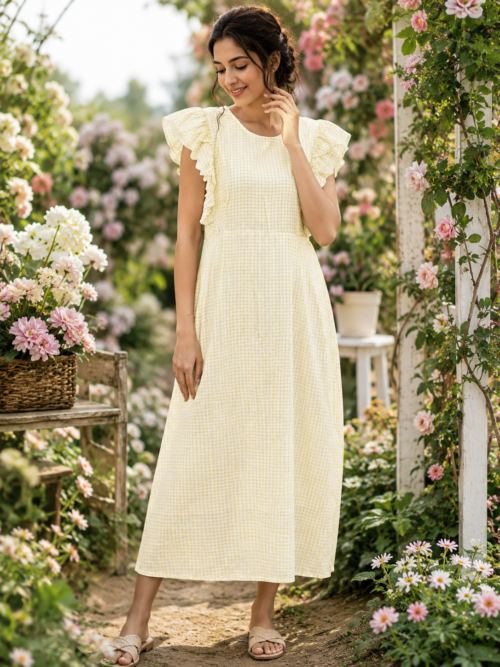 Rufflesleeve frock