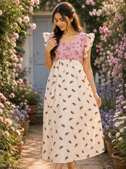 Rufflesleeve frock
