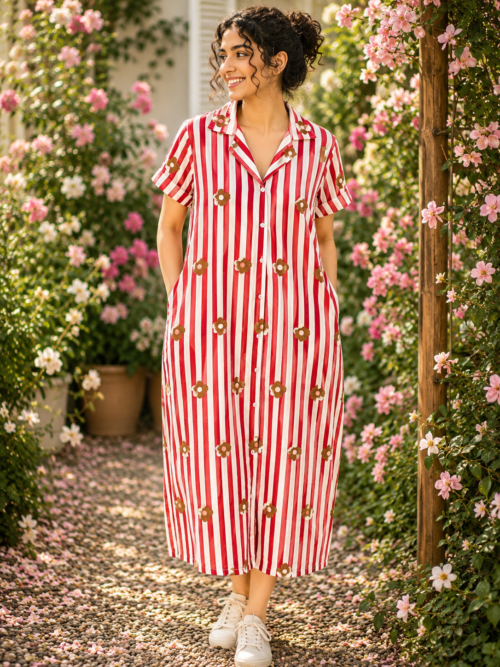 Full button frock