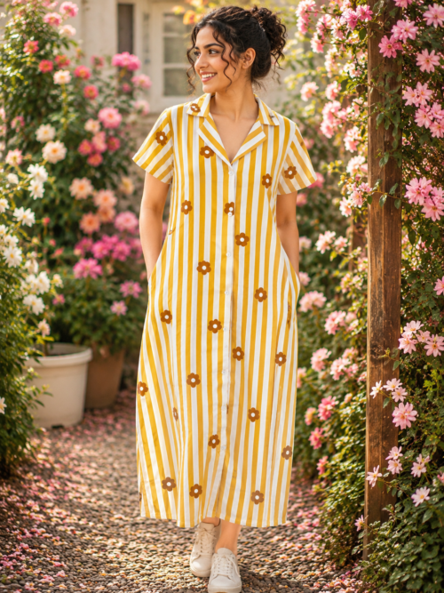 Full button frock
