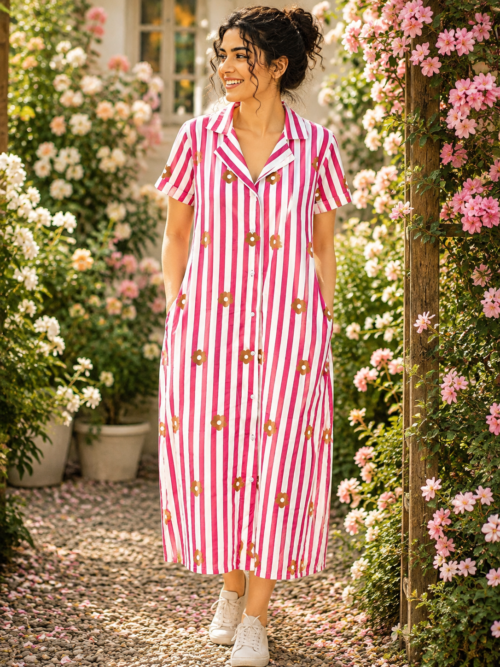 Full button frock
