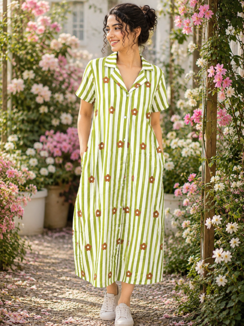 Full button frock