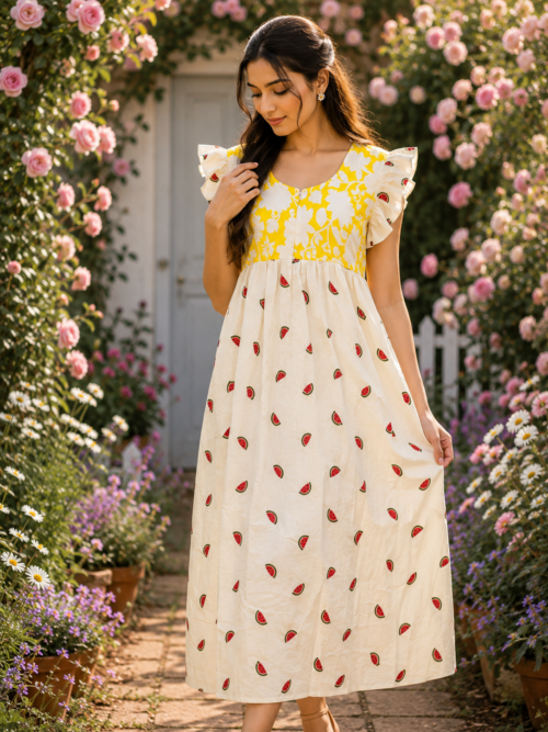 Rufflesleeve frock