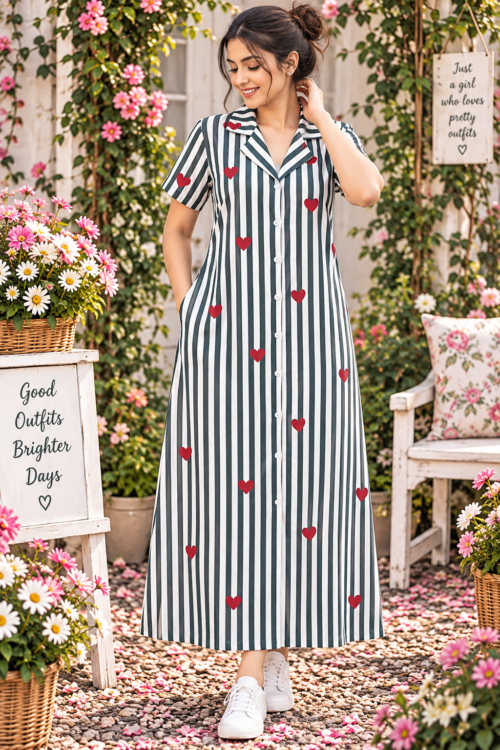 Full button frock