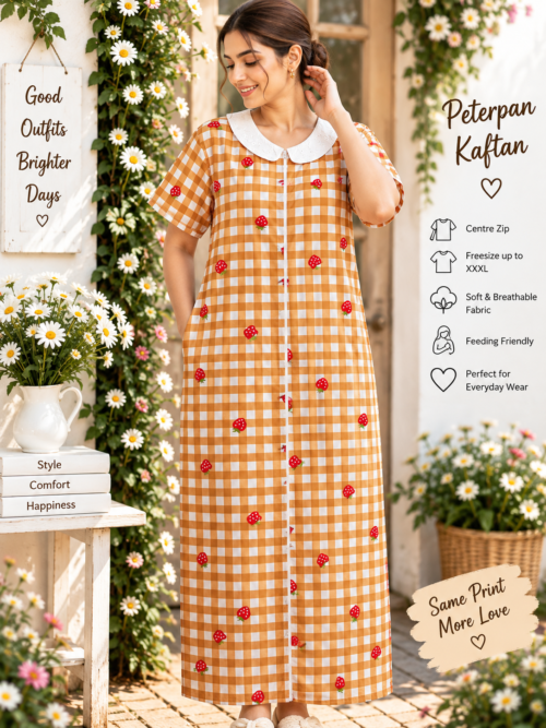 Peterpan collar kafthan