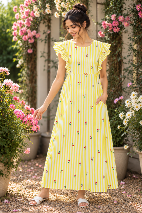 Rufflesleevefeedingfrock