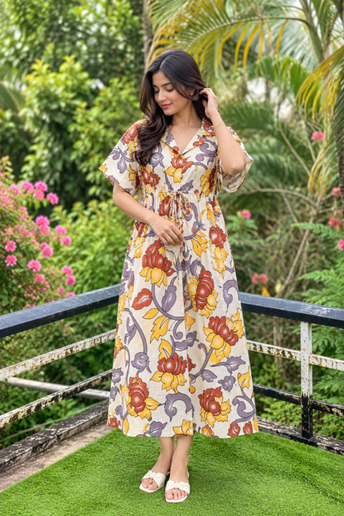 Collar neck short kafthan