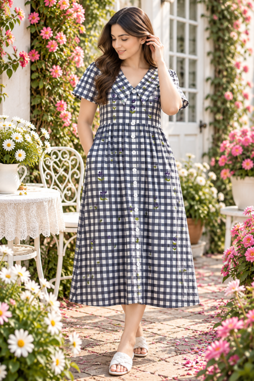 Full button frock