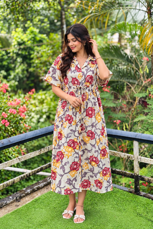 Collarneck short kafthan