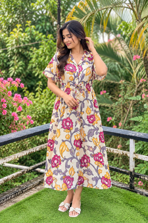 Collar neck short kafthan