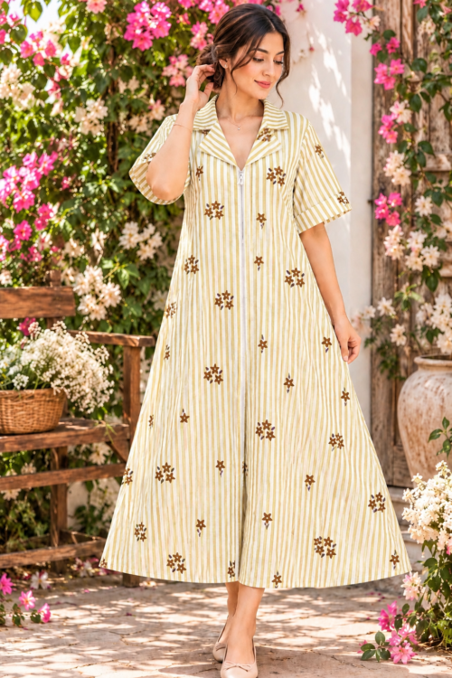 Coat collar frock